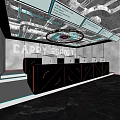 Esports Gaming Cafe Interior With Modern Neon Lights And High Performance Gaming Computers