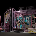 Charter Sculpt Pop Shop With Graffiti Art Clothes Display And Industrial Decor