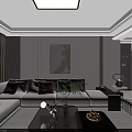 Modern Light Luxury Sofa And Coffee Table Combination For Elegant Bright Comfortable Home Living Space
