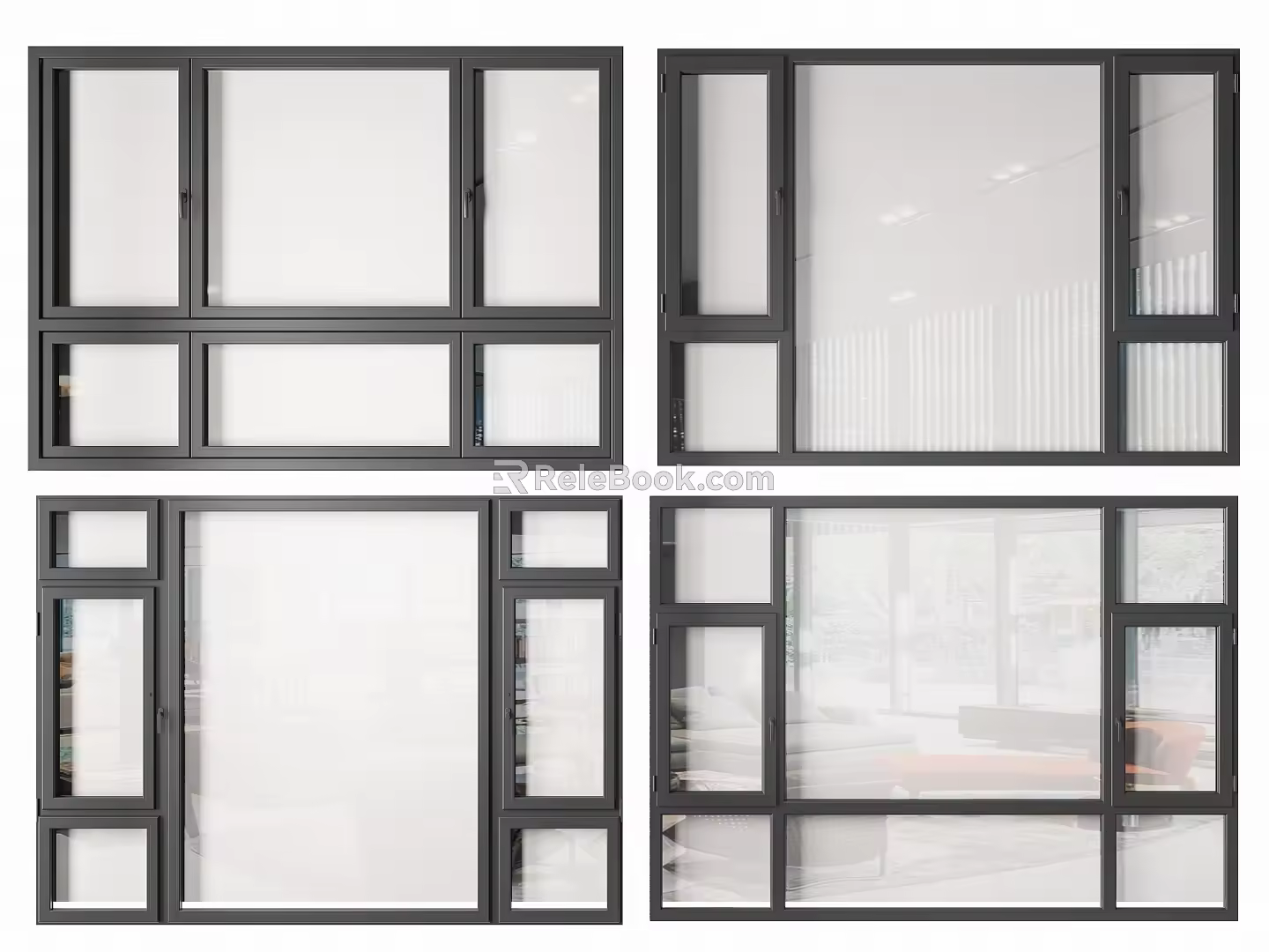 Modern window combination 3d model