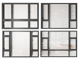 Modern window combination 3d model