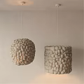 Handwoven Wool Pendant Lights Modern Round And Cylindrical Design With Warm Glowing Light