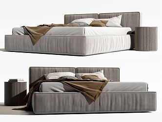 Modern Double Bed 3d model