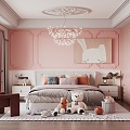 Pink Daughter Room Modern Children's Room 3d model