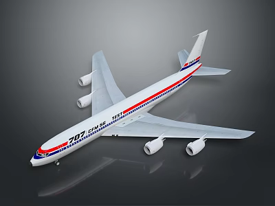 ZBC Pacific Airliner Aerospace Model Features Detailed White Red Blue Livery Design 3d model