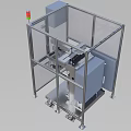 Automated Industrial Equipment With Metal Frame Transparent Enclosure And Indicator Light