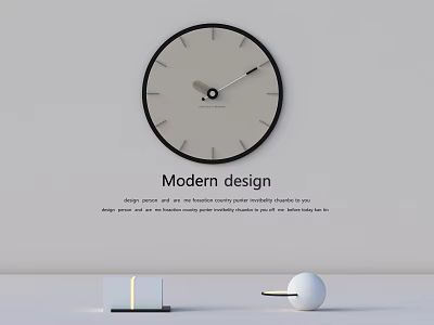 Wall clock 3d model
