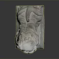Traditional Stone Lion Sculpture with Intricate Carved Base and Ornate Details