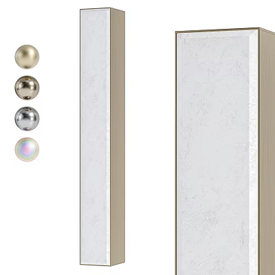 Modern Wall Lamp Design With Multi Colored Spheres And White Beige Vertical Panels 3d model