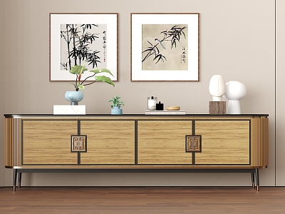 New Chinese TV Cabinet Decorative Painting model