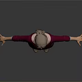 A Woman in Maroon V Neck Top and Dark Pants with Brown Boots Arms Outstretched