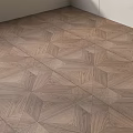Geometric Pattern Wooden Flooring Design Featuring Brown Wood Grain And Modern Style