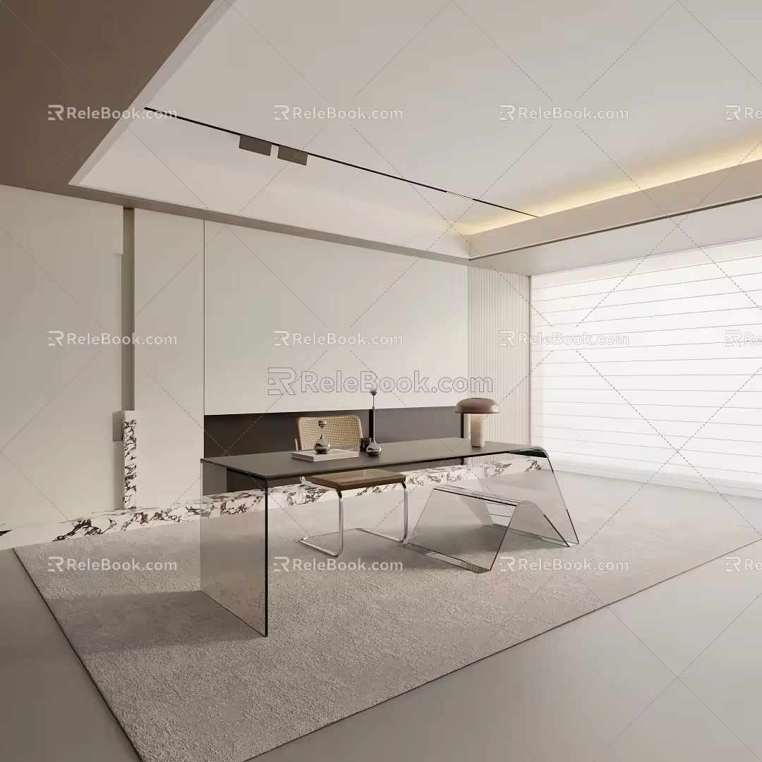Modern dining table 3d model