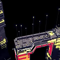 Future Architecture Design With Tall Buildings Neon Lights And Urban Reflections