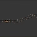 Toy Train Track Set With Curved Rails And Mini Wooden Car