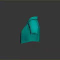Stylish Green Collared Short Sleeve Shirt With Decorative Button Detail