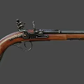 A pistol with a carved wire 3d model