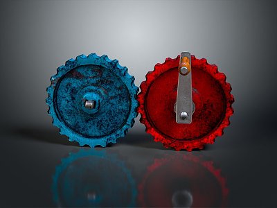 gear large gear small gear cast iron gear internal gear external gear bevel gear 3d model