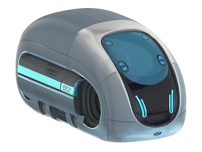 sci-fi car future car sci-fi subway future subway sci-fi rail car future rail car 3d model