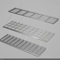 Public Facility Metal Grid Grating Structural Components For Drainage And Ventilation 3d model