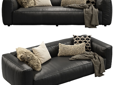 Joybird leather multiplayer sofa model