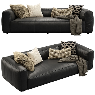 Joybird leather multiplayer sofa 3d model