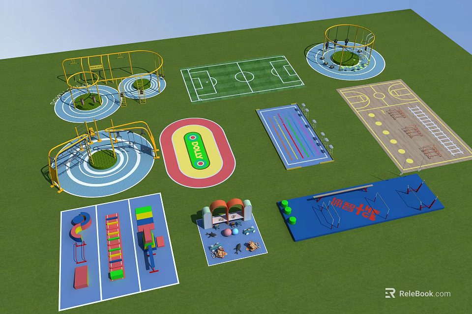 Various Small Garden Ornaments Design With Decorative Features And Creative Layouts 3d model 