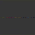 Colorful Model Airplanes In Various Colors Arranged On Gray Background