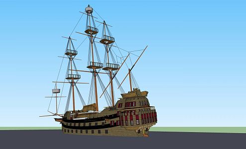 New Chinese Sailing 3d model