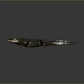 Realistic 3D Crocodile Model with Scaly Skin and Green Eyes on Gray Background