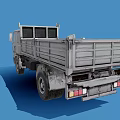 UN Marked Gray Flatbed Truck Featuring Military Style Exterior Design