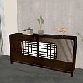 New Chinese-style Entrance Cabinet 3d model