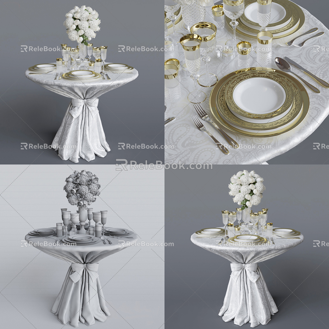 Modern Tableware 3d model