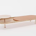 Modern Bench Casual Stool 3d model