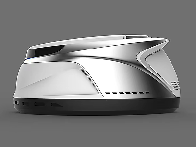 Modern Sleek Silver Household Appliance With Streamlined Design For Home Use 3d model