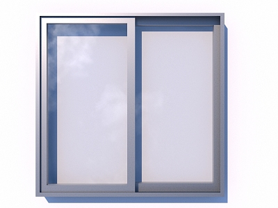 Silver gray aluminum alloy window metal window outdoor window exterior wall window model