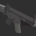 Modern Tactical Assault Rifle With Rail System And Detachable Magazine