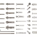 Assorted Hardware Tools Including Metal Screws Bolts Nails And Plastic Hooks For DIY Projects 3d model