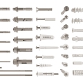 Anchor bolt expansion screw expansion bolt chemical anchor bolt screw nail building material hardware component 3d model