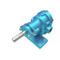 Blue Industrial Mechanical Pump With Metal Structure Bolts Ports And Base