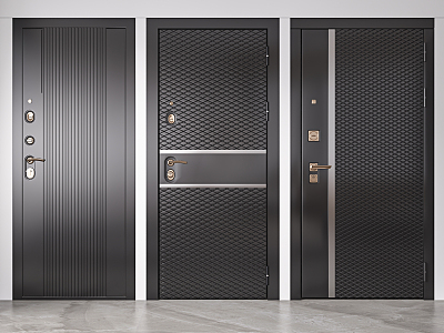 Modern security door 3d model