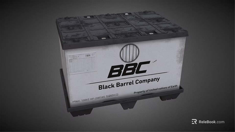 Black Barrel Company Household Appliances Packaging Box With Brand Name For Daily Use 3d model 