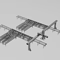 Industrial Equipment Heavy Duty Metal Frame With Cross Beams And Supports