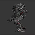 Industrial LOFT Robot Mech Warrior Machine Battlearm Mechanical Battlearm Machine Warrior 3d model