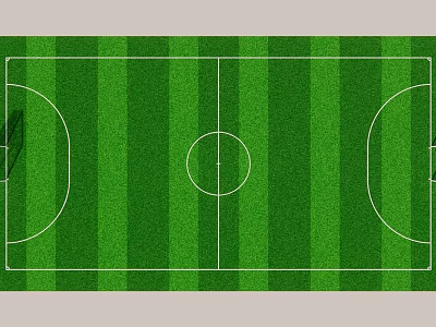 Standard Soccer Field With Green Grass And White Markings Including Center Circle 3d model