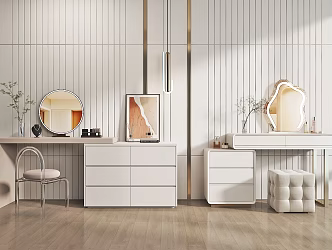 cream wind dresser 3d model