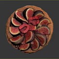 Fresh Fig And Red Berry Fruit Tart With Crispy Golden Crust