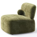 Stylish Brown Leather Single Chair With Basketball On Comfortable Seat