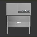 Stainless Steel Computer Server Rack Cabinet With Door Shelf And Legs Design