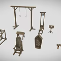 modern instruments of torture device torture prison facility cell dungeon 3d model